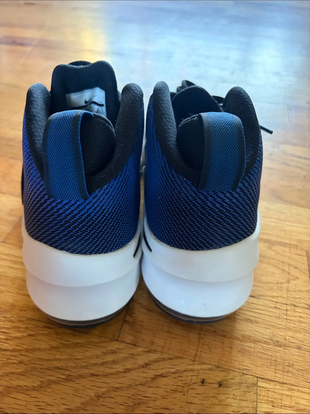 Nike Blue and Black High-Top Athletic Sneakers